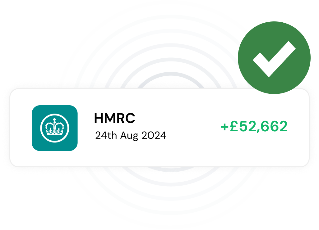 Illustration of an R&D tax relief payment from HMRC